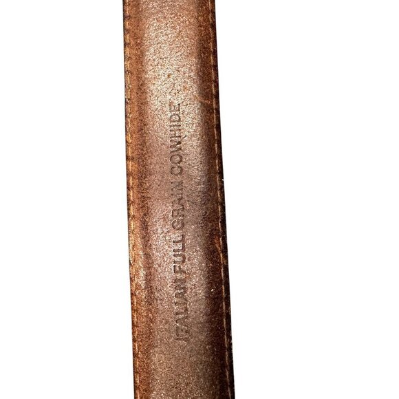 Vintage Fossil Belt – Italian Full Grain Leather w/ Golf Medallions – Size 38 - Picture 7 of 7